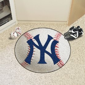New York Yankees Baseball Rug - 27in. Diameter - NY Cap Logo, 6339