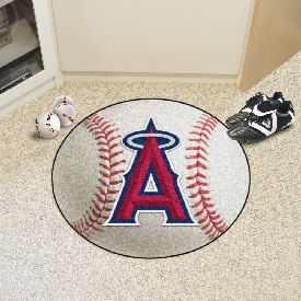 Los Angeles Angels Baseball Rug - 27in. Diameter - A Primary Cap Logo, 6401