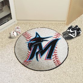 MLB - Miami Marlins Baseball Mat 27" diameter, 6436