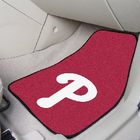 MLB - Philadelphia Phillies 2-piece Carpeted Car Mats 17"x27", 6452