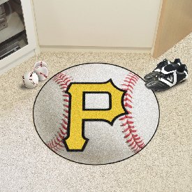 Pittsburgh Pirates Baseball Rug - 27in. Diameter - Circular Pirates Secondary Logo, 6496