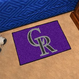 Colorado Rockies Starter Mat Accent Rug - 19in. x 30in. - CR Primary Cap Logo, 6520