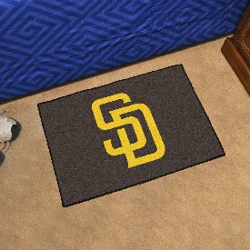 San Diego Padres Starter Mat Accent Rug - 19in. x 30in. - SD Primary Cap Logo, 6535