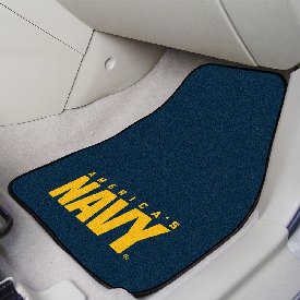 U.S. Navy Front Carpet Car Mat Set - 2 Pieces, "America's Navy", 6552