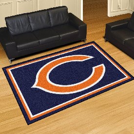 Chicago Bears 5ft. x 8 ft. Plush Area Rug - C Primary Logo, 6566