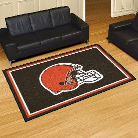Cleveland Browns 5ft. x 8 ft. Plush Area Rug - Browns Helmet Primary Logo, 6570