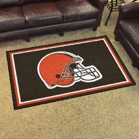 Cleveland Browns 4ft. x 6ft. Plush Area Rug - Browns Helmet Primary Logo, 6571