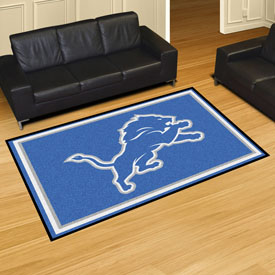 Detroit Lions 5ft. x 8 ft. Plush Area Rug - Lion Primary Logo, 6574