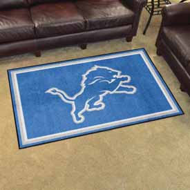Detroit Lions 4ft. x 6ft. Plush Area Rug - Lion Primary Logo, 6575