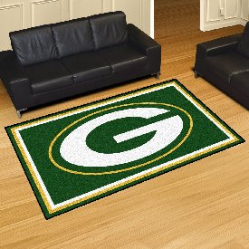 Green Bay Packers 5ft. x 8 ft. Plush Area Rug - Oval G Primary Logo, 6576
