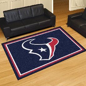 Houston Texans 5ft. x 8 ft. Plush Area Rug - Bull Head Primary Logo, 6578