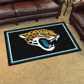 Jacksonville Jaguars 4ft. x 6ft. Plush Area Rug - Jaguar Head Primary Logo, 6583