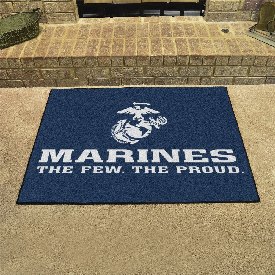 U.S. Marines All-Star Rug - 34 in. x 42.5 in. - Marines Official Logo - Red, 6974