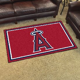 Los Angeles Angels 4ft. x 6ft. Plush Area Rug - A Primary Cap Logo, 7065