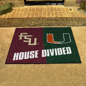 House Divided - Florida State / Miami House Divided House Divided Rug - 34 in. x 42.5 in., 7115