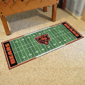 Chicago Bears Field Runner Mat - 30in. x 72in. - Bear Head Primary Logo & Wordmark, 7347
