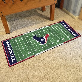 Houston Texans Field Runner Mat - 30in. x 72in. - Bull Head Primary Logo & Wordmark, 7353