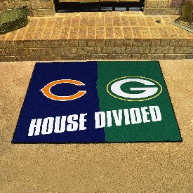 NFL House Divided - Bears / Packers House Divided Rug - 34 in. x 42.5 in. - House Divided, 8461