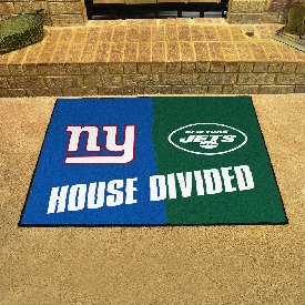 NFL - New York Giants/New York Jets House Divided Rugs 33.75"x42.5", 8463