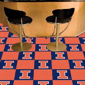 Illinois Illini Team Carpet Tiles - 45 Sq Ft., 8530