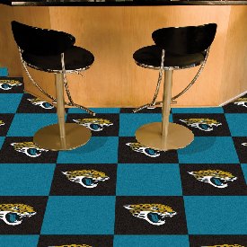 Jacksonville Jaguars Team Carpet Tiles - 45 Sq Ft. - Jaguar Head Primary Logo, 8551