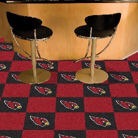 Arizona Cardinals Team Carpet Tiles - 45 Sq Ft. - Cardinal Head Primary Logo, 8568