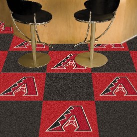 Arizona Diamondbacks Red & Black Team Carpet Tiles - 45 Sq Ft., 8574