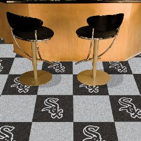 Chicago White Sox Team Carpet Tiles - 45 Sq Ft., 8579
