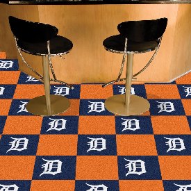 Detroit Tigers Team Carpet Tiles - 45 Sq Ft., 8583