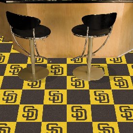San Diego Padres Team Carpet Tiles - 45 Sq Ft., 8596