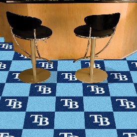 Tampa Bay Rays Team Carpet Tiles - 45 Sq Ft., 8599