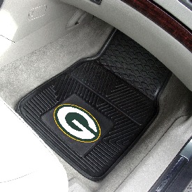 Green Bay Packers Heavy Duty Car Mat Set - 2 Pieces - Oval G Primary Logo, 8756