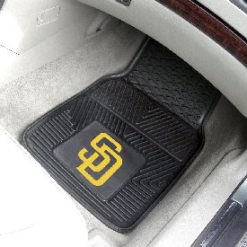 MLB - San Diego Padres Heavy Duty 2-Piece Vinyl Car Mats 17"x27", 8847