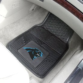 Carolina Panthers Heavy Duty Car Mat Set - 2 Pieces - Panther Head Primary Logo, 8889