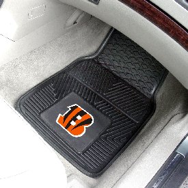 Cincinnati Bengals Heavy Duty Car Mat Set - 2 Pieces - Striped B Primary Logo, 8891