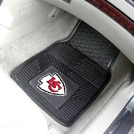 Kansas City Chiefs Heavy Duty Car Mat Set - 2 Pieces - KC Arrow Primary Logo, 8899