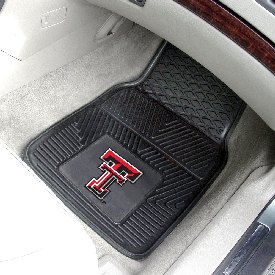 Texas Tech Heavy Duty 2-Piece Vinyl Car Mats 17"x27", 8920