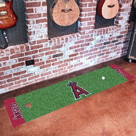 Los Angeles Angels Putting Green Mat - 1.5ft. x 6ft. - A Primary Cap Logo, 9034