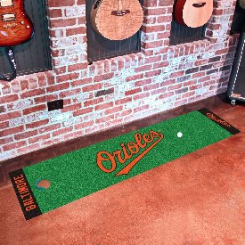 Baltimore Orioles Putting Green Mat - 1.5ft. x 6ft. "Orioles" Logo, 9047
