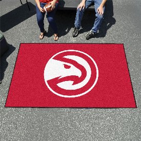 Atlanta Hawks Ulti-Mat Rug - 5ft. x 8ft. - Circle Hawk Head Primary Logo, 9199