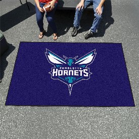 Charlotte Hornets Ulti-Mat Rug - 5ft. x 8ft. - Hornet with Wordmark Primary Logo, 9215