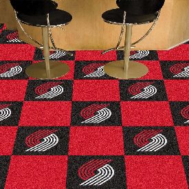 Portland Trail Blazers Team Carpet Tiles - 45 Sq Ft., 9392