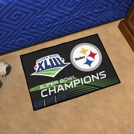Pittsburgh Steelers Starter Mat Accent Rug - 19in. x 30in., 2009 Super Bowl XLIII Champions, 10173 Pittsburgh Steelers Starter Mat Accent Rug - 19in. x 30in., 2009 Super Bowl XLIII Champions, 10173