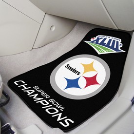 Pittsburgh Steelers Front Carpet Car Mat Set - 2 Pieces, 2009 Super Bowl XLIII Champions, 10175 Pittsburgh Steelers Front Carpet Car Mat Set - 2 Pieces, 2009 Super Bowl XLIII Champions, 10175