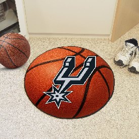 San Antonio Spurs Basketball Rug - 27in. Diameter - Spur Primary Logo, 10196