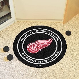 Detroit Red Wings Hockey Puck Rug - 27in. Diameter, 10271