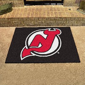 New Jersey Devils All-Star Rug - 34 in. x 42.5 in. - NJ Devil Primary Logo, 10412