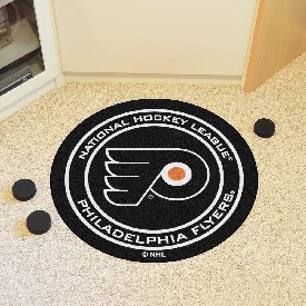 Philadelphia Flyers Hockey Puck Rug - 27in. Diameter, 10484