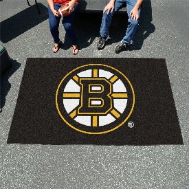 Boston Bruins Ulti-Mat Rug - 5ft. x 8ft. - Circular Spoke B Primary Logo, 10494