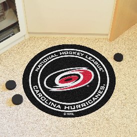 Carolina Hurricanes Hockey Puck Rug - 27in. Diameter, 10528